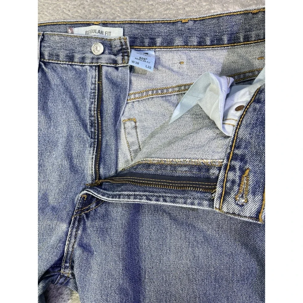 Levi's 505 Jeans Men's 36X32(Tag 38X32) Blue Denim Regular‎ Fit
